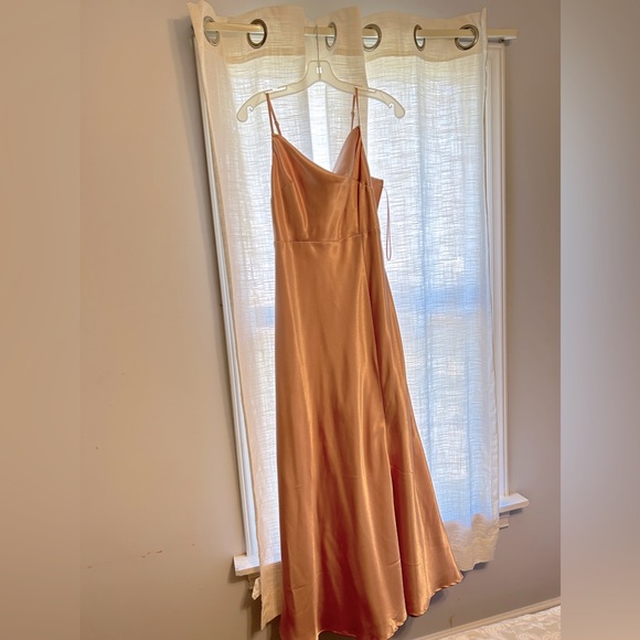 Birdy Grey Pink Satin Bridesmaid dress - Picture 3 of 7